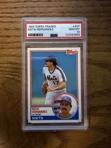 1983 TOPPS TRADED #43T KEITH HERNANDEZ METS PSA 10 - Picture 1 of 2