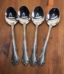 Oneida Ltd Mansfield Tablespoons Wm A Rogers Deluxe Stainless Set of 4 - Picture 1 of 6
