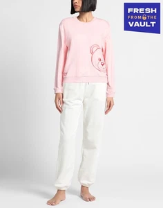 RRP €250 MOSCHINO UNDERWEAR Lounge Sweatshirt Size XL Pink Embroidered Teddy - Picture 1 of 5
