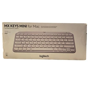 Klawisze Logitech MX Mini do komputerów Mac Klawiatura bezprzewodowa Szara Angielska Nowa Uszkodzone pudełko - Zdjęcie 1 z 6