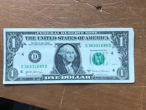 Fehlschnitt/Fehlausrichtung 1 Dollar Schein 2017A D 36331699 - Bild 1 von 1