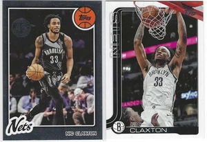 2025-26 Topps Nic Claxton 1980-81 Retro #80BK-48 & base #10 Brooklyn Nets - Picture 1 of 1