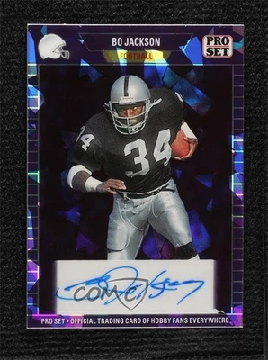 2024 Hoja Colectiva Doble Automático Cristales Púrpura 2/7 Bo Jackson Earl Campbell Salón de la fama Foto 1 de 3