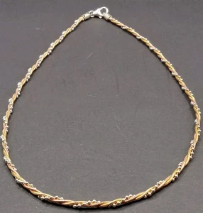 925 Italien gedrehtes Halsband mehrfarbig Sterlingsilber 15 Zoll - Bild 1 von 6