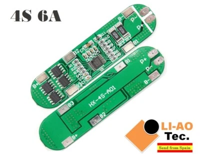LIAOTEC 4S 6A 16V Li-ion Lithium 18650 BMS PCM Battery Protection Board for li-ion lipo