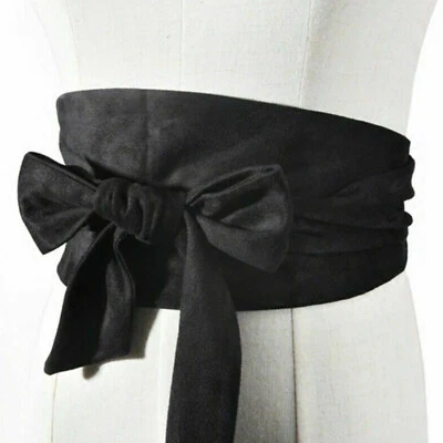 Ceinture Obi japonaise en daim imitation femme pour kimono Yukata Corset large - Photo 1/4