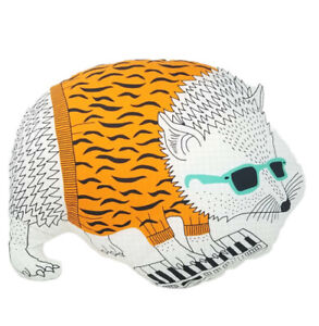 IKEA Thorine Hedgehog Piano Throw Pillow Plush 18" Retired 703.003.02 Sunglasses