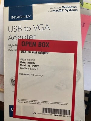 Insignia USB to VGA Adapter - Model: NS-PCA3V  - Image 1 of 4