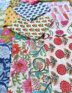 Indian Fabric Scraps - Soft Fabric By Meter, Sewing, Crafting, Upholstery - Picture 1 of 5