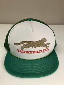 Vintage 80s 90s Brookfield Zoo Hat Cougar Cap Snapback Chicago NEW Trucker - Picture 1 of 11