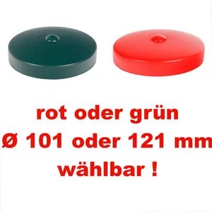 PFOSTENKAPPE RUND KUNSTSTOFF FÜR PFOSTEN 100 ODER 120 MM ROT ODER GRÜN ZAUNKAPPE - Bild 1 von 6