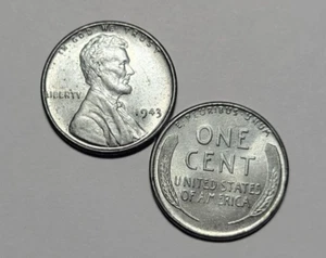 Centavo de acero 1943 Segunda Guerra Mundial en brillante estado BU sin circular - Imagen 1 de 4