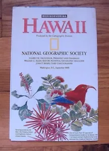 National Geographic September 1995 Map Hawaii Molten Earth to Modern Cities - Picture 1 of 5