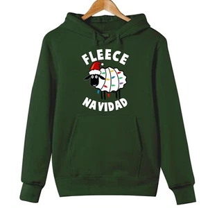 SUDADERA CON CAPUCHA (5312) POLAR NAVIDAD Navidad Luz Decoración Divertida Linda Adultos Navidad Chaqueta - Imagen 1 de 12