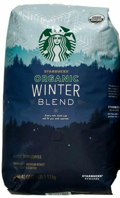 Starbucks Organic Winter Blend 2.5lb Medium Roast Whole Bean Coffee