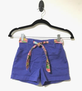 Boden Girls Shorts Size 8Y 128CM Twill Cargo BlueBell Colorful Belt 97% Cotton - Picture 1 of 12