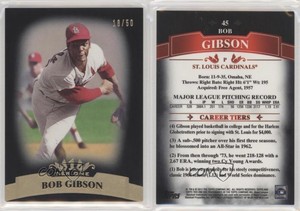 2011 Topps Tier One Black Tier Three /50 Bob Gibson #45 HOF