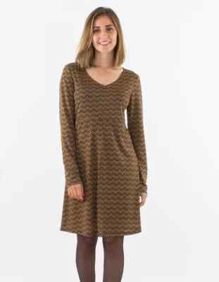 Kleid Tunika Damen Hippie ethno chic bunt  L XL ocker Senfgelb Langarm - Bild 1 von 2