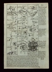 WILTSHIRE, SOMERSET, CHIPPENHAM, BATH, original antique road map, Bowen, 1720 - Picture 1 of 2