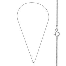 925 Sterling Silver 45cm x 1mm Diamond Cut Chain Necklace