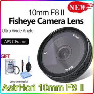 AstrHori 10mm F8 II MF Wide Angle APS-C Fisheye Lens For Fujifilm Fuji X Camera - Picture 1 of 11