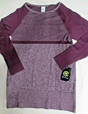 全新 C9 Champion 女式双干性运动长袖上衣 XS 或 L 勃艮第色 — 第 1/2 张图片