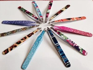 Professional Beauty Eyebrow Slanted Tweezers Stainless Steel Tweezers - Picture 1 of 21
