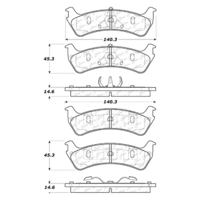 Pastillas de freno traseras de cerámica centradas para Ford Explorer 1995 1996 1997 1998 1999 2000 Foto 1 de 3