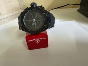 Swiss Legend Men's 10541-BLK Phantom Trimix Diver Chronograph Watch - Picture 1 of 6
