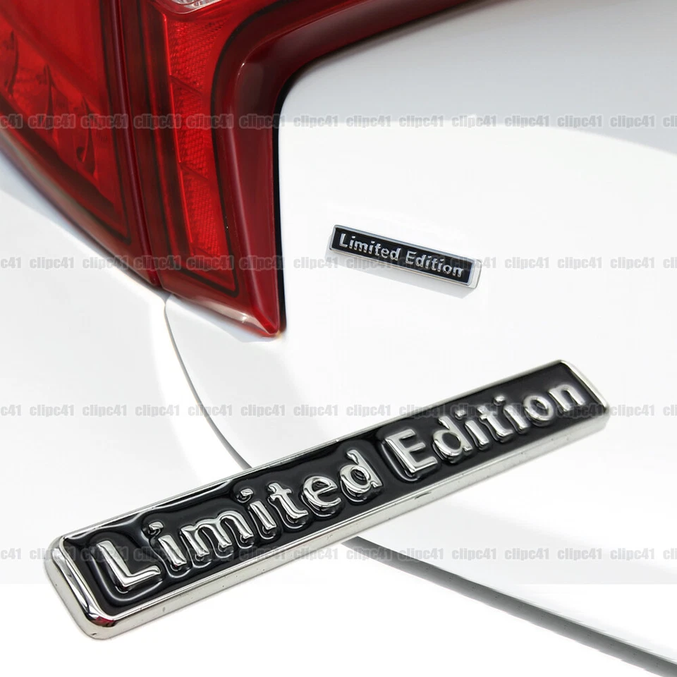 Negro 3D Edición Limitada Logo Emblema Insignia Metal Adhesivo Calcomanía Accesorios Coche Foto 1 de 4