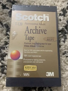 Scotch Gold T-120 professionelles Archiv VHS Stereo HiFi leeres Band - versiegelt - Bild 1 von 3