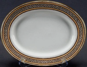Copeland Hand Painted D5896 Peach & Gold 10 7/8 Inch Porcelain Platter 1851-1885 - Picture 1 of 8