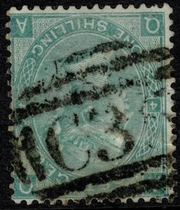 1865 GB Used Abroad PANAMA 'C35' 1/- Green Pl 4 QA SG101/Z102 Fine Strike FU - Picture 1 of 2