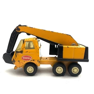 1970s ~ Tonka ~ Tiny Excavator Backhoe ~ #55010(?) - ROUGH! See Photos - Picture 1 of 10