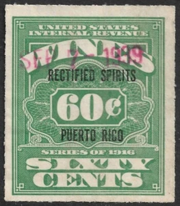 United States Possessions Puerto Rico #RE14 60c. Wines Used XF - Picture 1 of 1