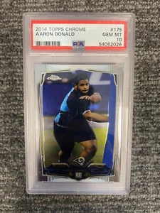 2014 TOPPS CHROME Aaron Donald #175 Los Angeles Rams Rookie PSA 10 - Picture 1 of 1