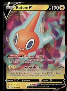 Pokemon Tcg Rotom V #58 Pokemon Lost Origin NM - Picture 1 of 2