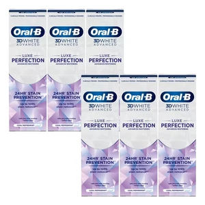 Oral-B 3D White Luxe Perfection 75ml Whitening Toothpaste - 6 Pack - Picture 1 of 5