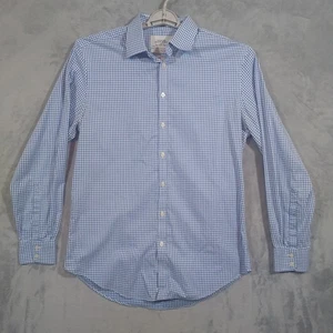 Charles Tyrwhitt Mens Shirt 16.5/36 Extra Slim Fit Long Sleeve Blue Check - Picture 1 of 6