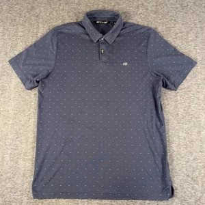Camisa Polo TravisMathew Para Hombres Grande Azul Micro Punto Algodón Pima Rendimiento de Golf - Imagen 1 de 9