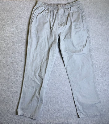 Pantalones informales J. Peterman para hombre grandes X 32 beige elásticos en la cintura Foto 1 de 4