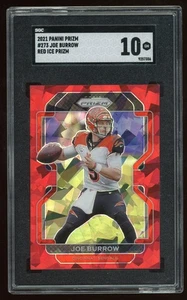 Prizm Joe Burrow 2021 Red Ice Prizm #273 SGC 10 - Foto 1 di 2