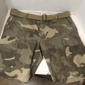 Pantalones Cortos Camuflados Carga Para Hombre Talla 38 Algodón Mezcla Poli Bolsillos Informales Camuflaje G & M - Imagen 1 de 9