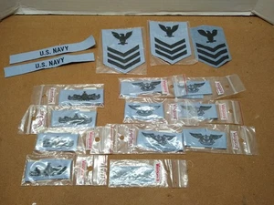 Menge 16 US Marineblau und Marineblau Rate Chevron Bar Patch ~ Vanguard USA - Bild 1 von 13