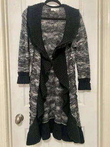 Cárdigan largo Adore para mujer talla M-real ribete de piel - Imagen 1 de 12