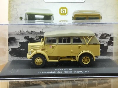 L1500 A KFZ 70 22 INF.DIV  1943 N°61 Militaire 1/43éme IXO Neuf Boite Origine - Photo 1/4