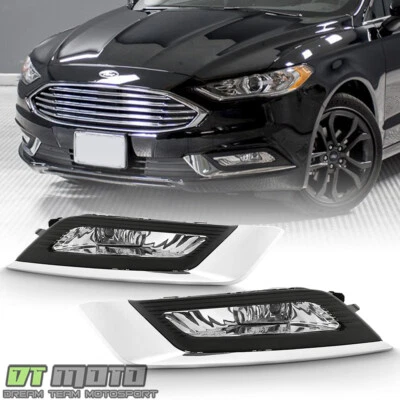 2017-2018 Ford Fusion Bumper Fog Lights Driving Lamps w/Bulb+Swithch Left+Right - Image 1 of 4