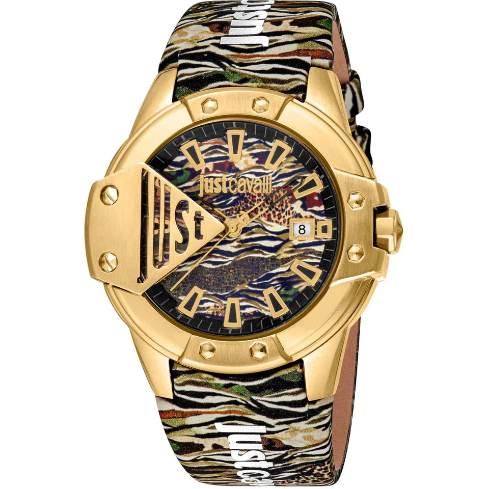 Just Cavalli Women's Watch Scudo Quartz Multicolor Leather Strap JC1G260L0035 - Image 1 of 1