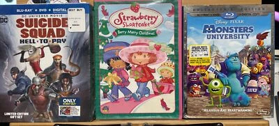 Monsters University Blu-ray + DVD w/ Suicide Squad  & Strawberry NEW! SEALED! - Image 1 of 4