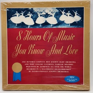 8 Hours Of Music You Know And Love 10-LP box set Budget Sound Inc STP-10 - Picture 1 of 9